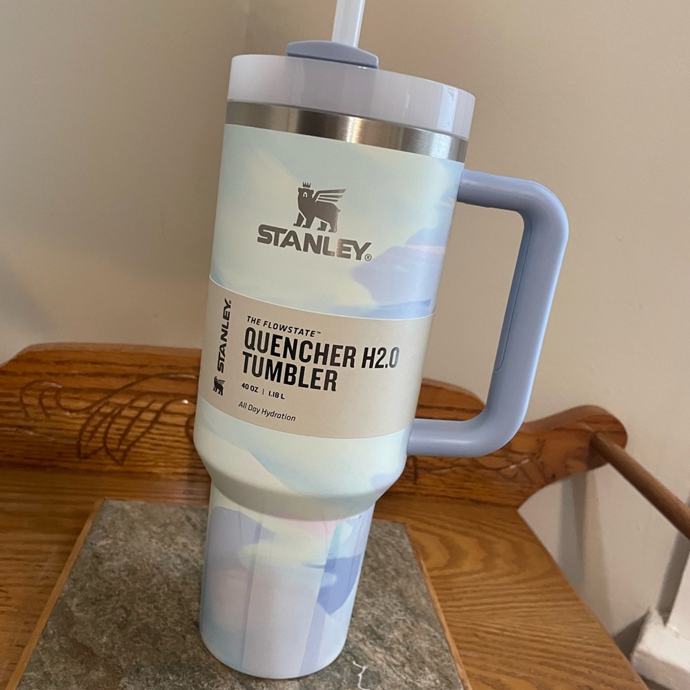 NEW 40 oz Stanley Quencher Cool Serene Brushstroke